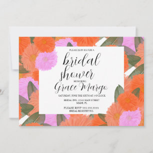 Invitation Bouquet de Fleurs à l'Aquarelle pour une Mariée Fl