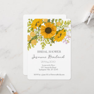 Invitation Bouquet de fleurs de soleil modernes jaunes Fête d