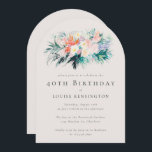 Invitation Bouquet de fleurs élégantes moderne 40e anniversai<br><div class="desc">Fêtez un jalon dans le style avec notre Bouquet de fleurs élégantes et modernes 40e anniversaire Invitation! Avec son bouquet floral magnifiquement illustré qui allie design moderne et élégance intemporelle, cette invitation donne le ton d'une célébration vraiment sophistiquée. Avec un modèle texte entièrement personnalisable, il est facile de personnaliser chaque...</div>