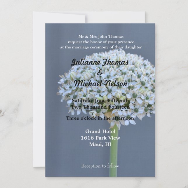 Invitation Bouquet de fleurs Mariage (Devant)
