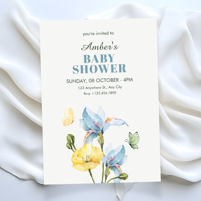 Invitation Bouquet de fleurs minimaliste  (Créateur téléchargé)
