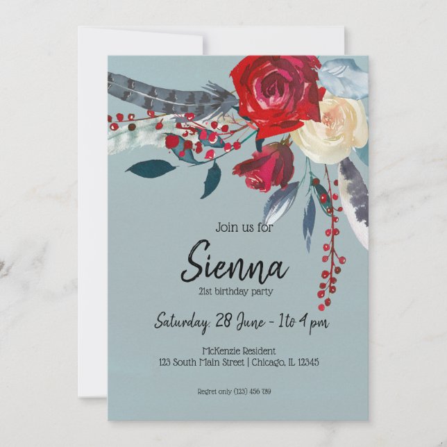 Invitation Bouquet de fleurs pour toutes les occasions (Devant)