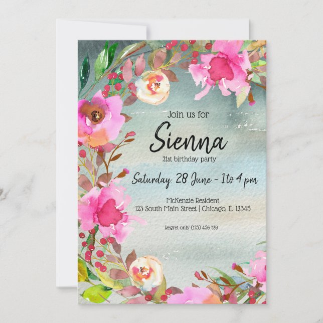 Invitation Bouquet de fleurs pour toutes les occasions (Devant)