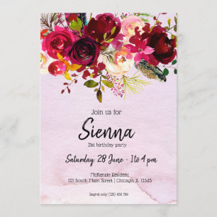 Invitation Bouquet de fleurs pour toutes les occasions