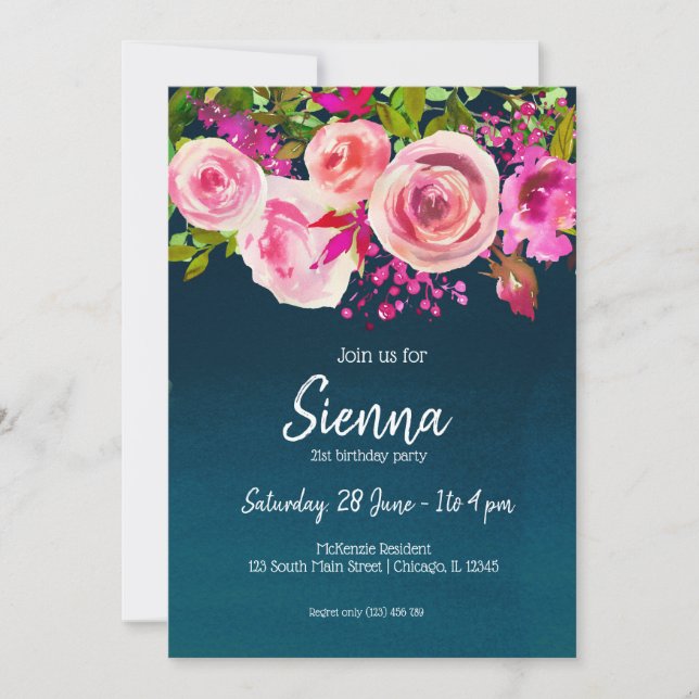 Invitation Bouquet de fleurs pour toutes les occasions (Devant)