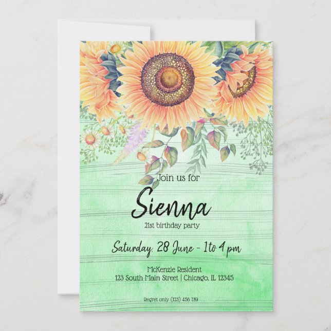 Invitation Bouquet de fleurs pour toutes occasions (Devant)