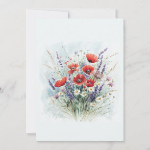 Invitation bouquet de fleurs sauvages