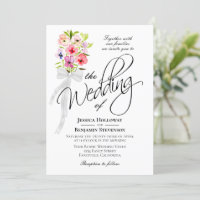 Bouquet de Fleurs sauvages d'aquarelle Rustique Bo