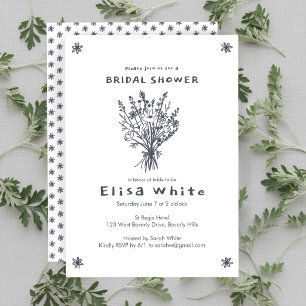 Invitation Bouquet de fleurs sauvages Mariage champêtre et fa