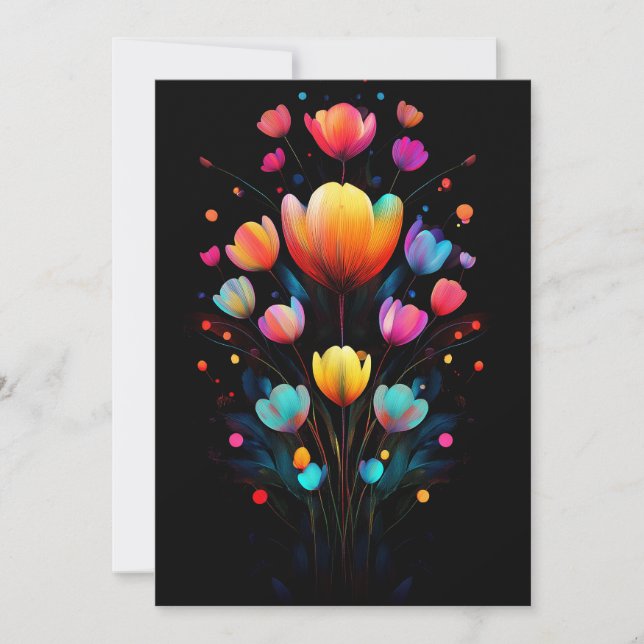 Invitation Bouquet de fleurs sauvages surnaturelles (Devant)