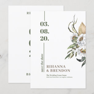 Invitation Bouquet de fleurs Savanna Watercouleurs