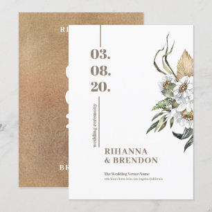 Invitation Bouquet de fleurs Savanna Watercouleurs