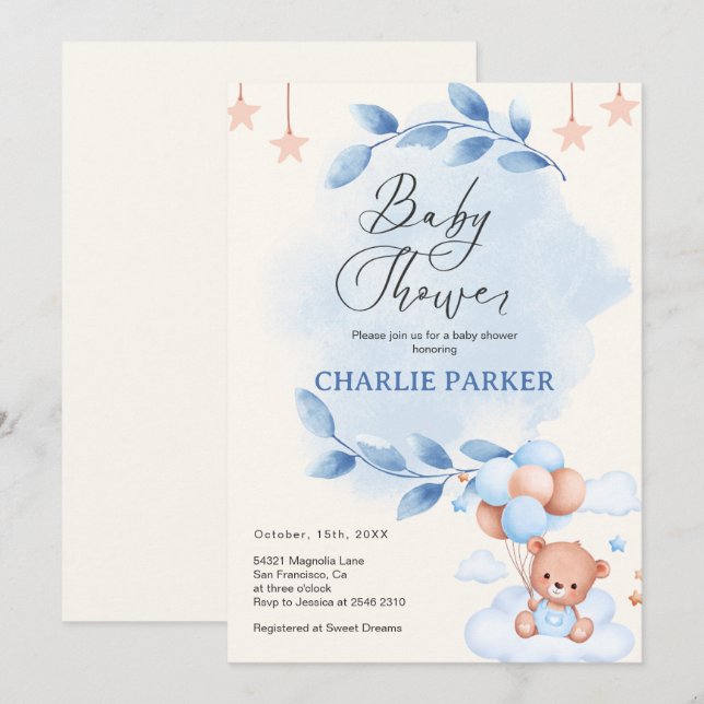 Invitation Bouquet de fleurs violettes (Devant / Derrière)