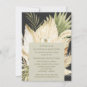 Invitation Bouquet de gazon des Pampas Boho après la réceptio