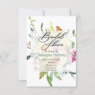 Invitation bouquet de jonquilles printanières