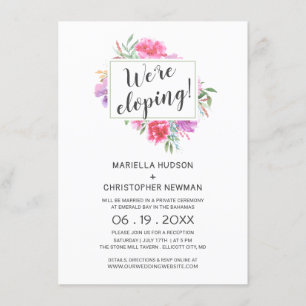 Invitation Bouquet de mariage à l'aquarelle botanique pour la