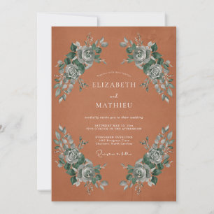 Invitation Bouquet de mariage éthéré en terre cuite