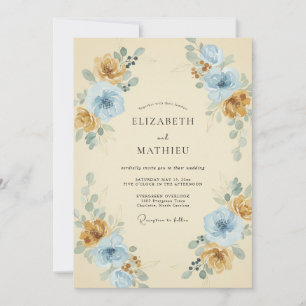 Invitation Bouquet de mariage Eucalyptus Ciel Ocbre