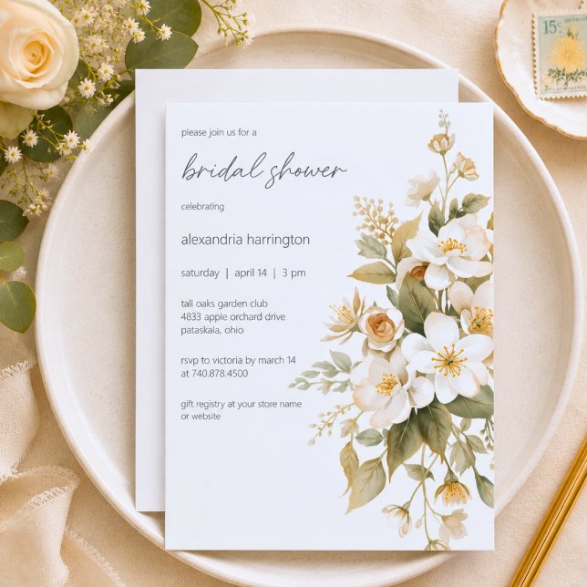 Invitation Bouquet de Mariée Baby Shower (Créateur téléchargé)