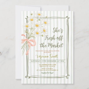Invitation Bouquet de pâquerettes frais du marché Enterrement