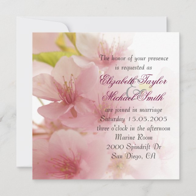 Invitation Bouquet de printemps Elégant luxe Mariage Invitati (Devant)