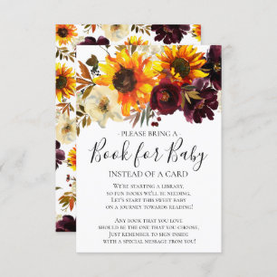 Invitation Bouquet de tournesol Baby shower floral livre pour