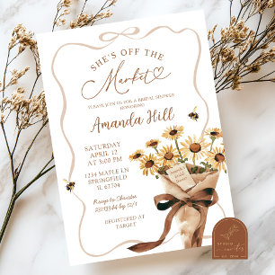 Invitation Bouquet de tournesols hors du marché Enterrement d