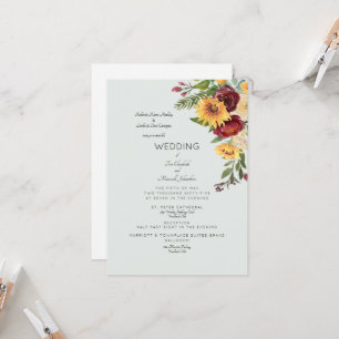 Invitation Bouquet de tournesols modernes pour inviter les de