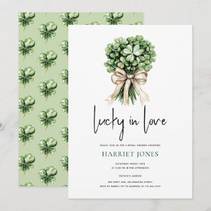 Invitation Bouquet de trèfle pour la douche de mariée de la S