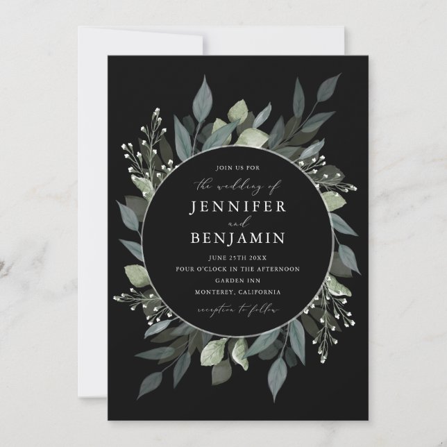 Invitation Bouquet de verdure (Devant)