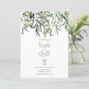 Invitation Bouquet de verdure florale d'eucalyptus vaporeux p