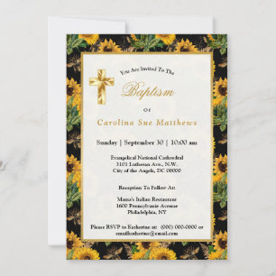 Invitation Bouquet des abeilles noires jaunes Fleurs de solei