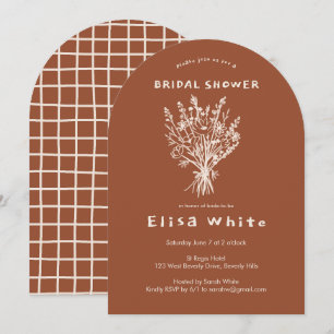 Invitation Bouquet fleur sauvage Arc Rustique Douche Whimsica