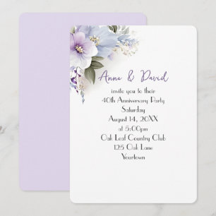 Invitation Bouquet floral du 40e anniversaire