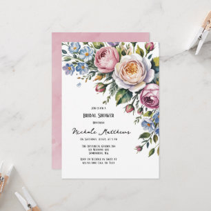Invitation Bouquet floral romantique Brunch & Bubbly