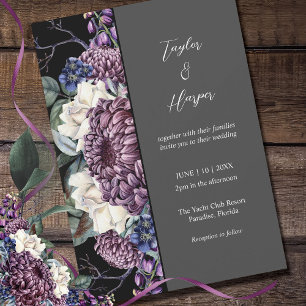 Invitation Bouquet Mariage de goth esthétique foncé