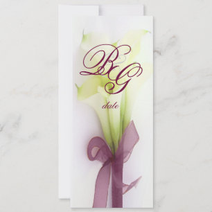 Invitation Bouquet Pix-Dezines, lys calla blancs