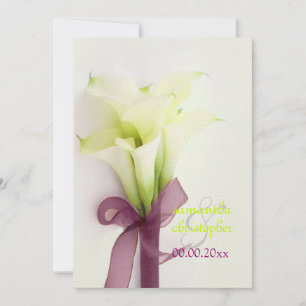 Invitation Bouquet Pix-Dezines, lys calla blancs