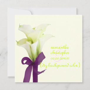 Invitation Bouquet PixDezines, lys calla blancs