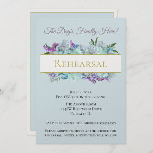 Invitation Bouquet turquoise Rustic Mariage Suite