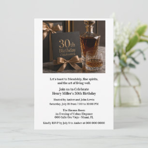 Invitation Bourbon Vieilli à la Perfection pour un Anniversai