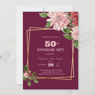 Invitation Bourgogne 50e anniversaire   Anniversaire   MARIAG