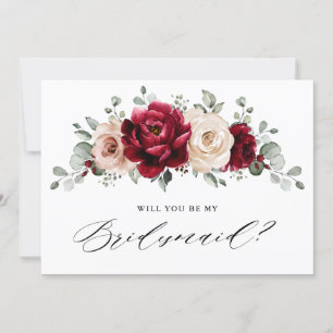 Invitation Bourgogne Champagne Ivory Serez-vous ma servante d