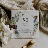 Bourgogne Gold Geometry 50e fête d'anniversaire