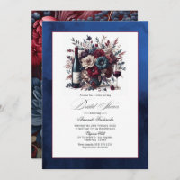 Bourgogne & Marine Floral Vin à thème Fête des mar