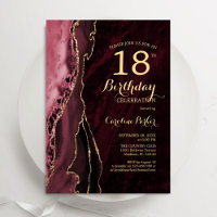 Bourgogne Red Gold Agate 18e anniversaire