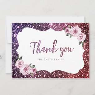 Invitation Bourgogne violet mousseux parties scintillant flor
