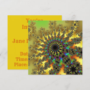 Invitation Bourse jaune et or