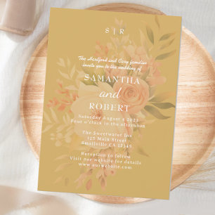 Invitation Boustard romantique Fondu d'or floral