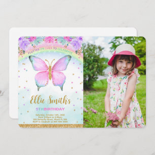 Invitation Bouteille couleur de l'eau Anniversaire Photo Invi